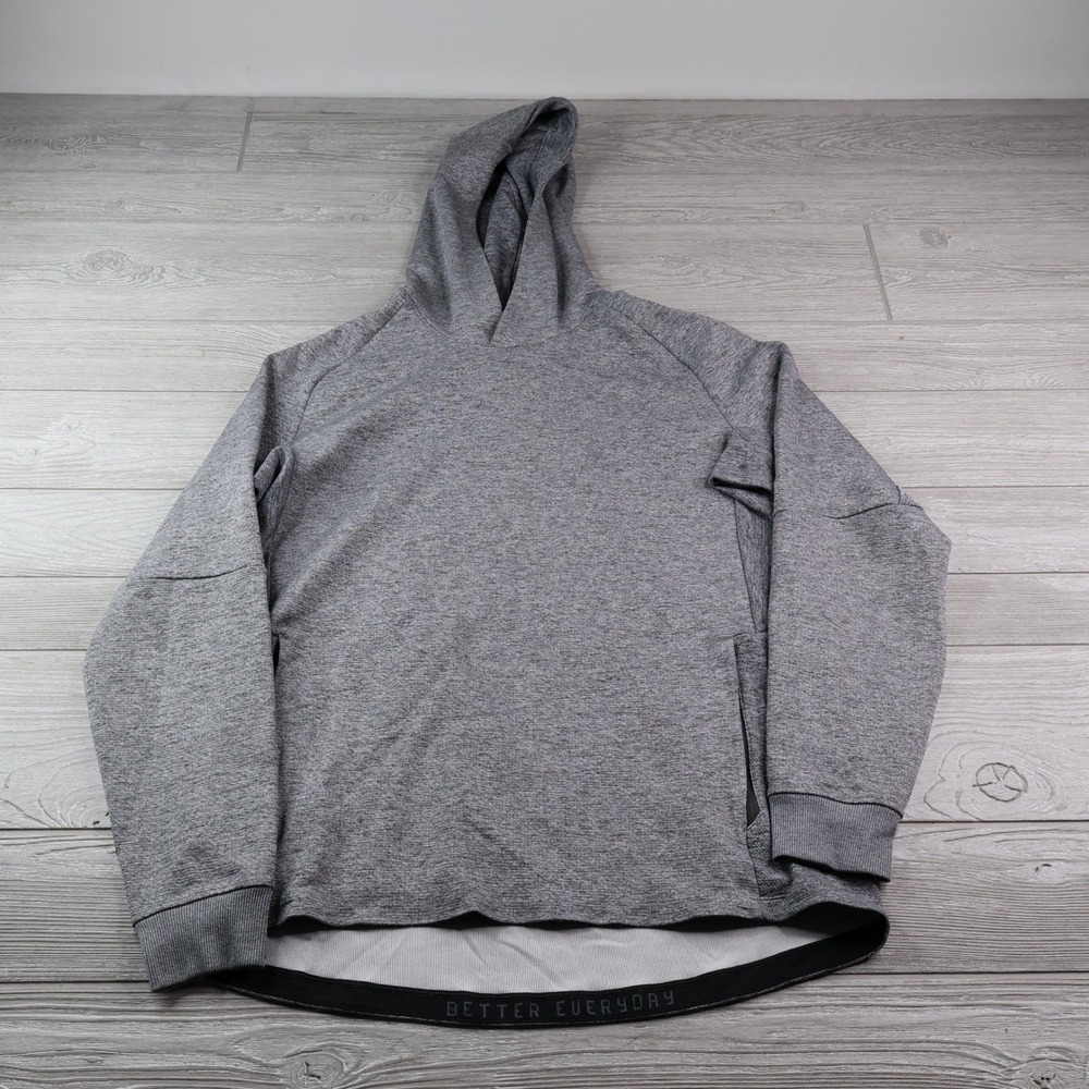 Lululemon Better Everyday Pullover Hoodie Men's XL Grey Reflective Raglan